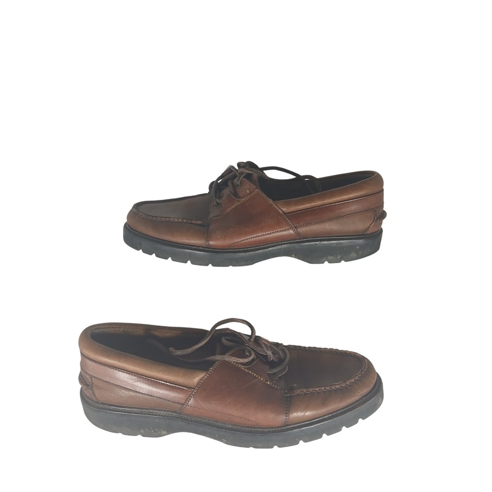 Cole Haan Country Boat Shoes 9 M Brown Leather Lug Sole Gorpcore Rugged